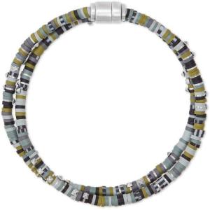 Kendra Scott Hicks Wrap Bracelet in Sterling Silver, Fine Jewelry for Men(GREEN MIX)