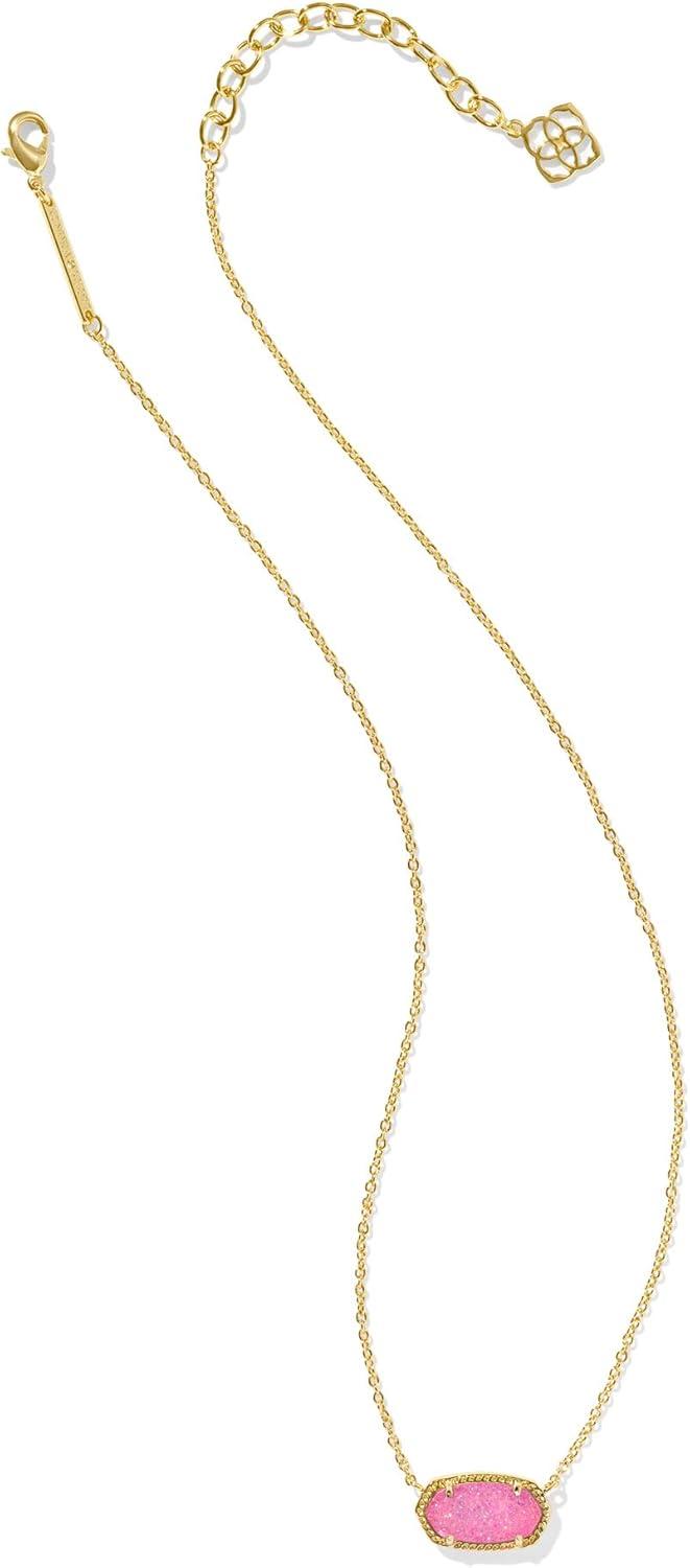 image:imageKendra Scott Elisa Pendant Necklace for Women Fashion Jewelry 14k GoldPlatedGOLD HOT PINK DRUSY