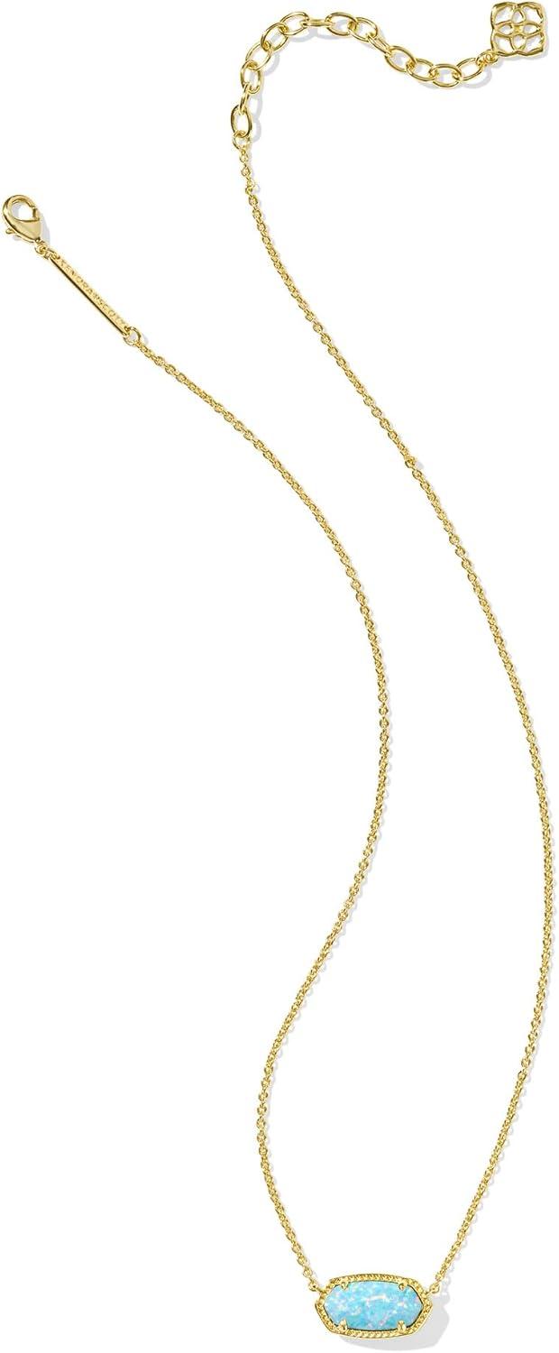 image:imageKendra Scott Elisa Pendant Necklace for Women Fashion Jewelry 14k GoldPlatedGOLD LIGHT TEAL KYOCERA OPAL