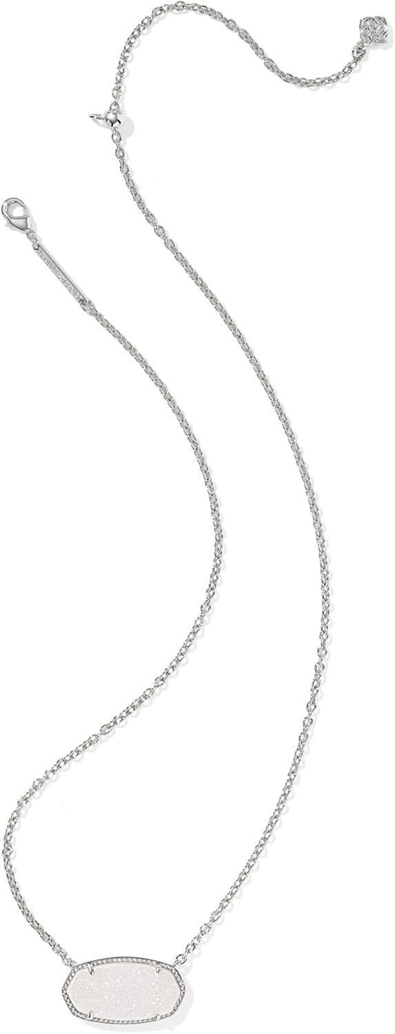 image:imageKendra Scott Elisa Statement Short Pendant NecklaceFashion Jewelry for WomenRHODIUM IRIDESCENT DRUSY