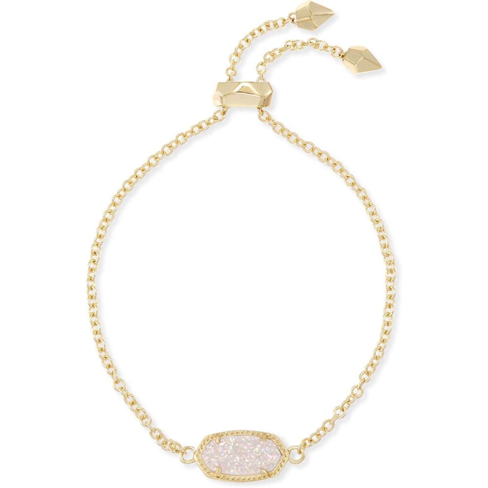 image:imageKendra Scott Elaina Adjustable Chain Bracelet for Women Fashion Jewelry GoldPlatedGOLD IRIDESCENT DRUSY