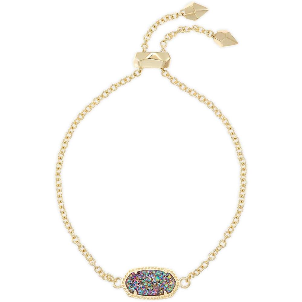 image:imageKendra Scott Elaina Adjustable Chain Bracelet for Women Fashion Jewelry GoldPlatedGOLD MULTI DRUSY