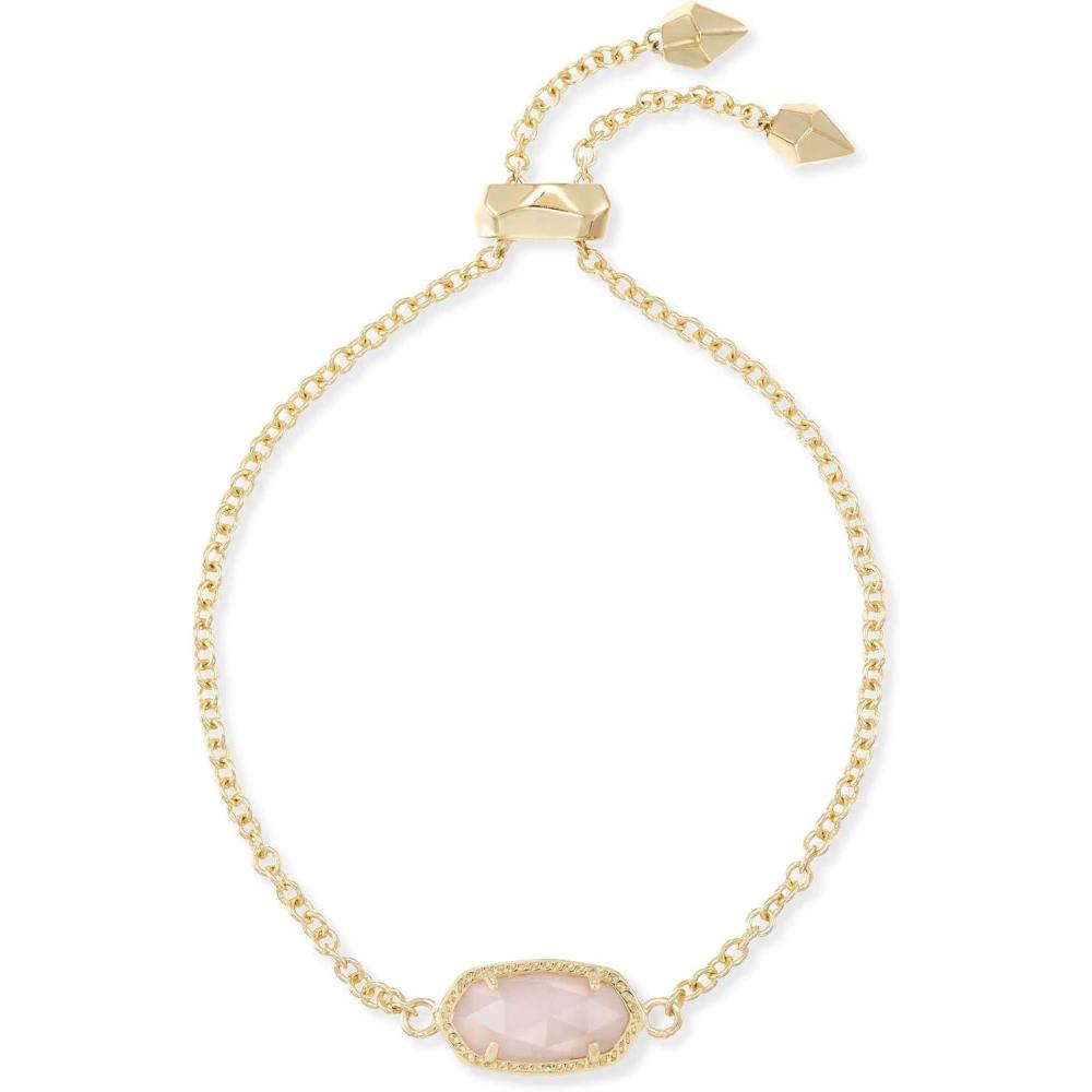 image:imageKendra Scott Elaina Adjustable Chain Bracelet for Women Fashion Jewelry GoldPlatedGOLD ROSE QUARTZ