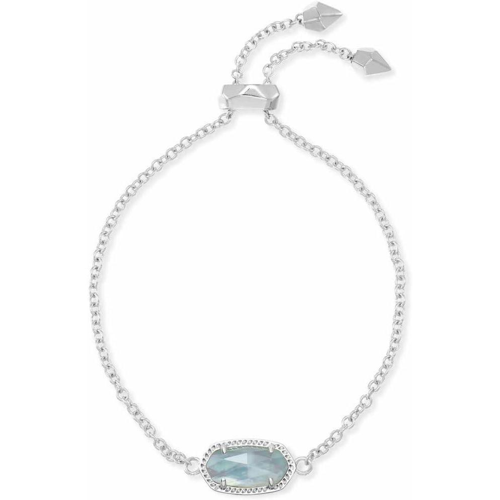 image:imageKendra Scott Elaina Adjustable Chain Bracelet for Women Fashion Jewelry GoldPlatedRHODIUM LIGHT BLUE ILLUSION