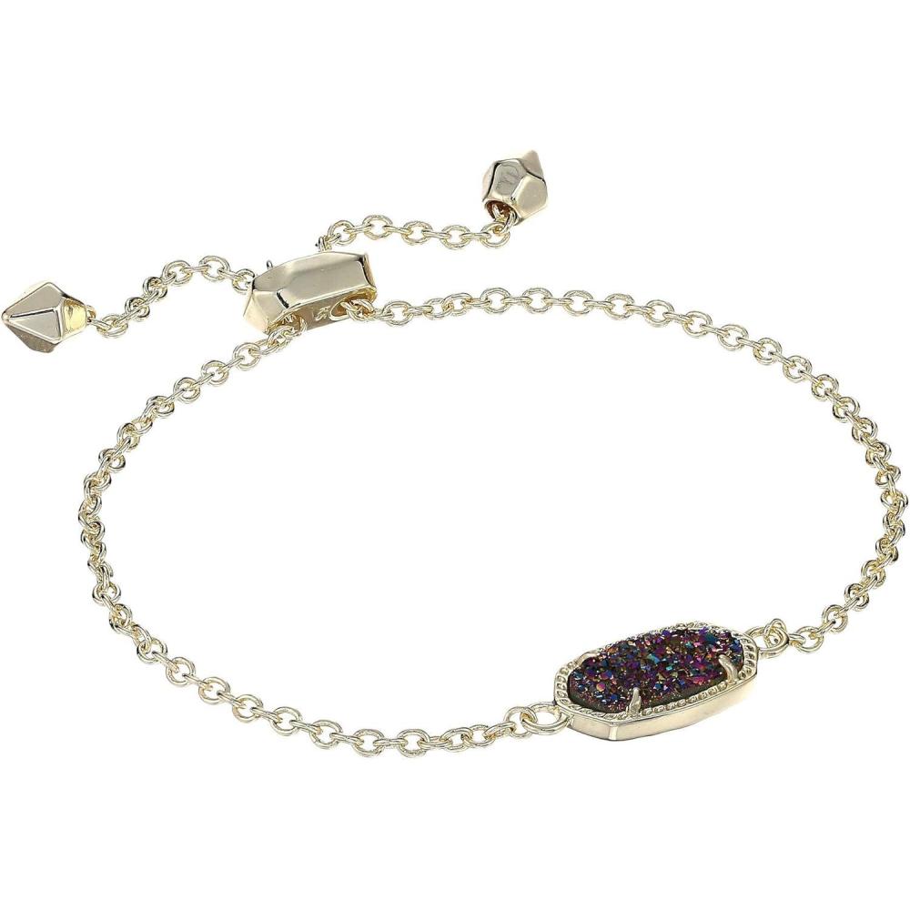 image:imageKendra Scott Elaina Adjustable Chain Bracelet for Women Fashion Jewelry GoldPlatedRHODIUM MULTI DRUSY