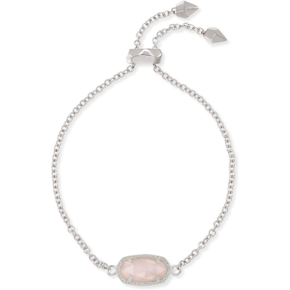 image:imageKendra Scott Elaina Adjustable Chain Bracelet for Women Fashion Jewelry GoldPlatedRHODIUM  ROSE QUARTZ