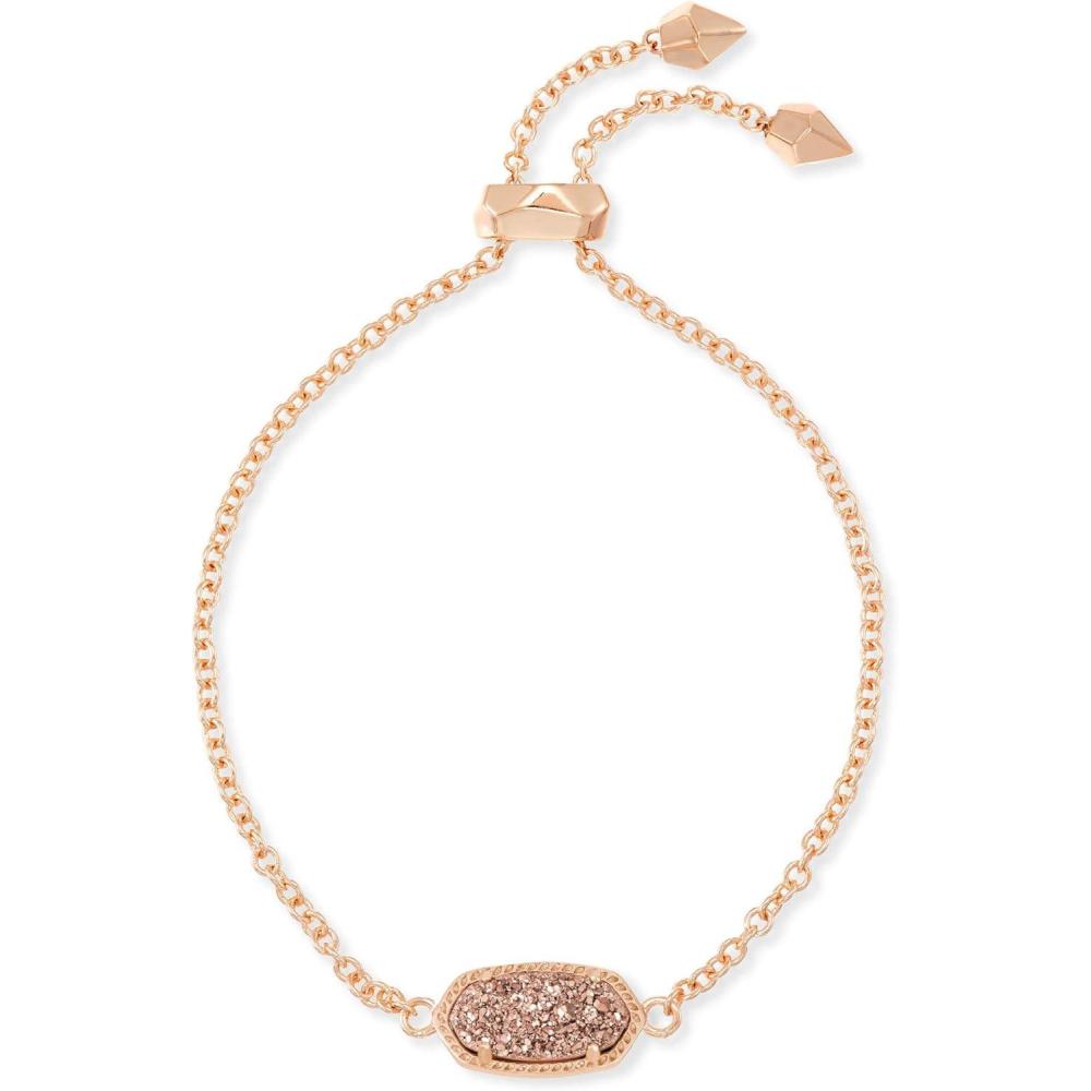 image:imageKendra Scott Elaina Adjustable Chain Bracelet for Women Fashion Jewelry GoldPlatedROSE GOLD ROSE GOLD DRUSY