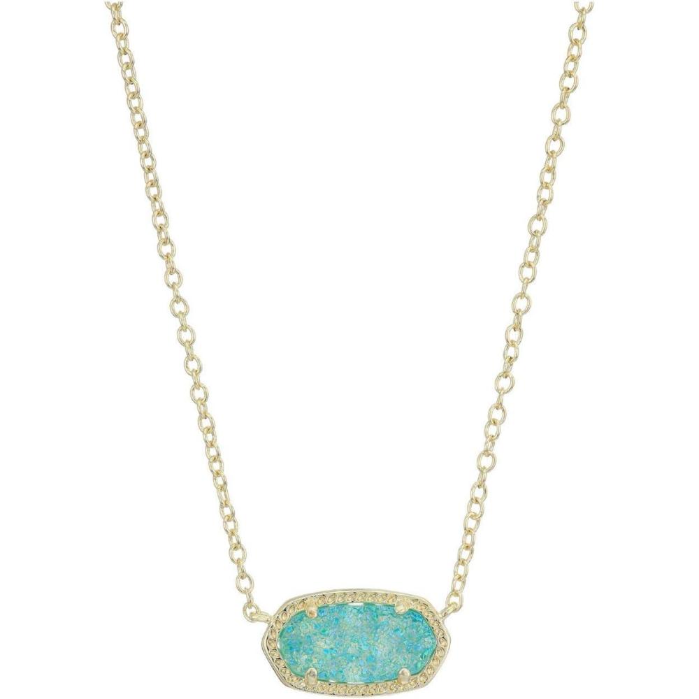 image:imageKendra Scott Elisa Pendant Necklace for Women Fashion Jewelry 14k GoldPlatedGOLD BRIGHT AQUA DRUSY