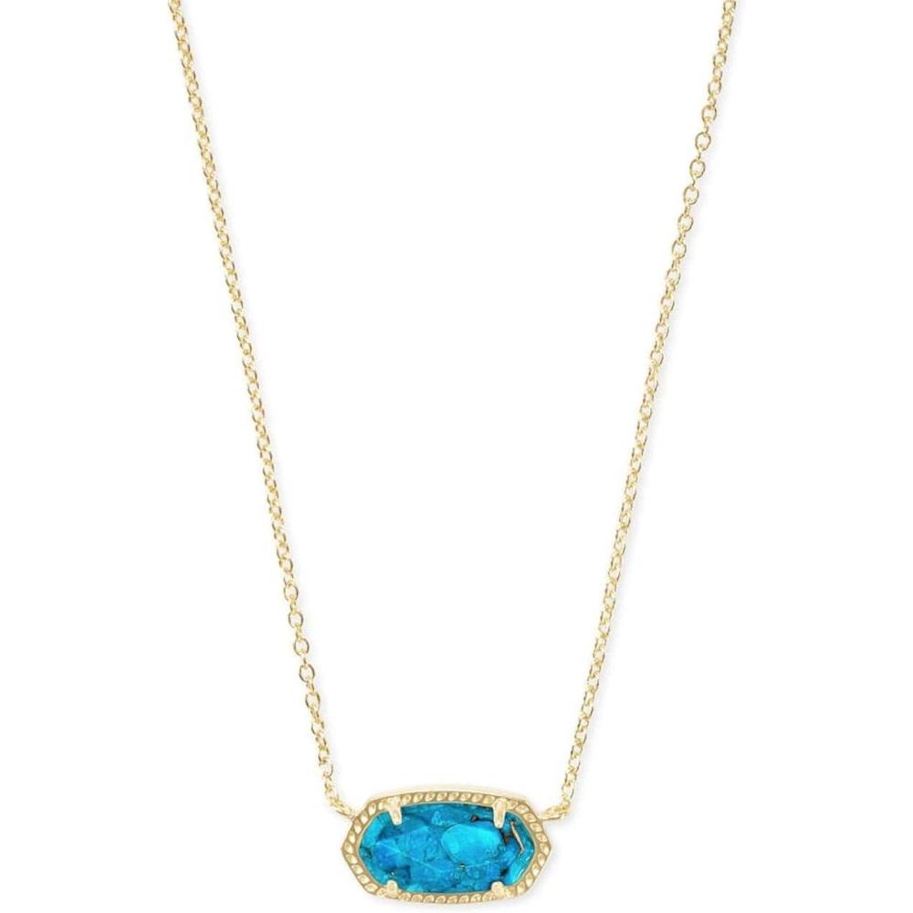 image:imageKendra Scott Elisa Pendant Necklace for Women Fashion Jewelry 14k GoldPlatedGOLD BRONZE VEINED TURQUOISE