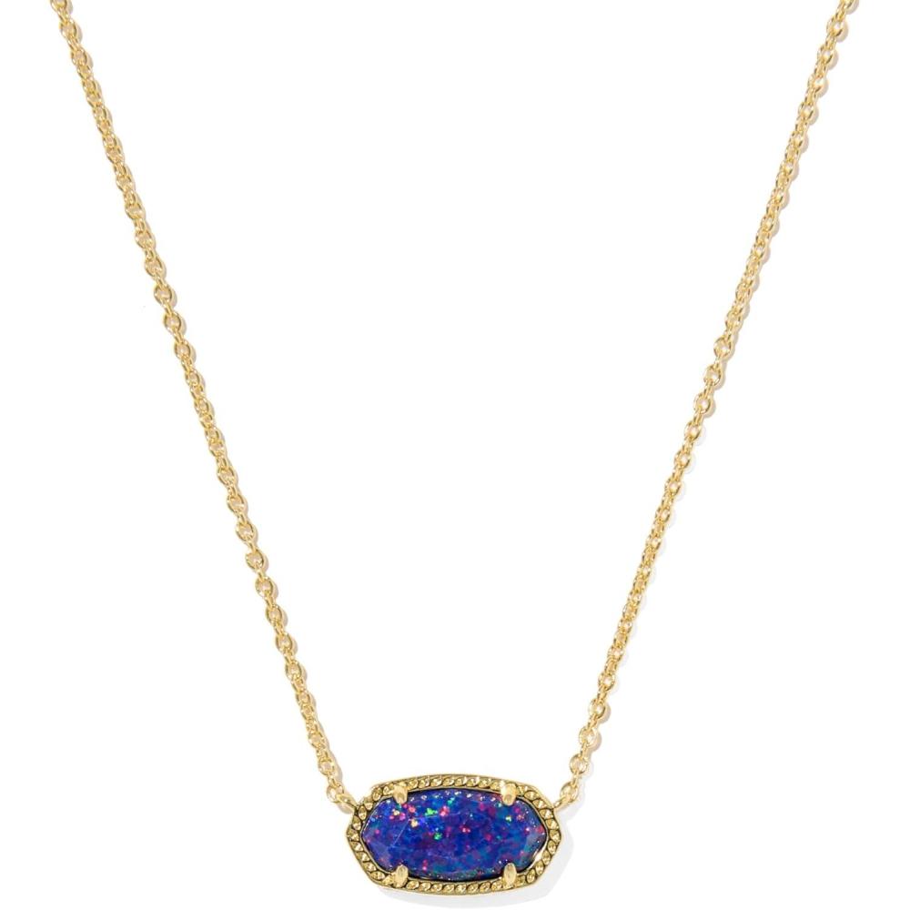 image:imageKendra Scott Elisa Pendant Necklace for Women Fashion Jewelry 14k GoldPlatedGOLD INDIGO LAB GROWN OPAL