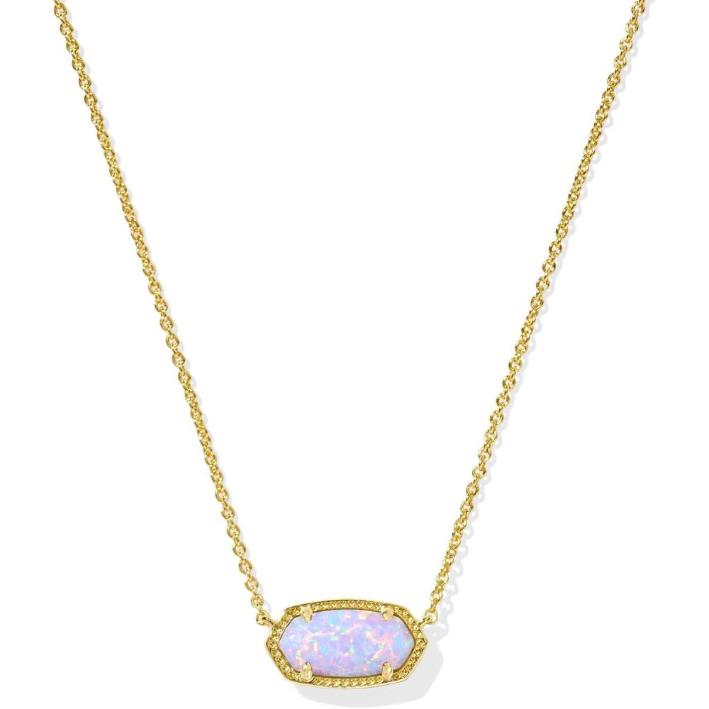 image:imageKendra Scott Elisa Pendant Necklace for Women Fashion Jewelry 14k GoldPlatedGOLD LILAC KYOCERA OPAL