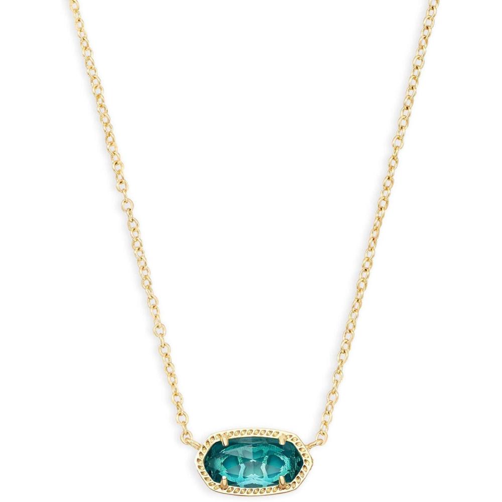 image:imageKendra Scott Elisa Pendant Necklace for Women Fashion Jewelry 14k GoldPlatedGOLD LONDON BLUE CLEAR GLASS