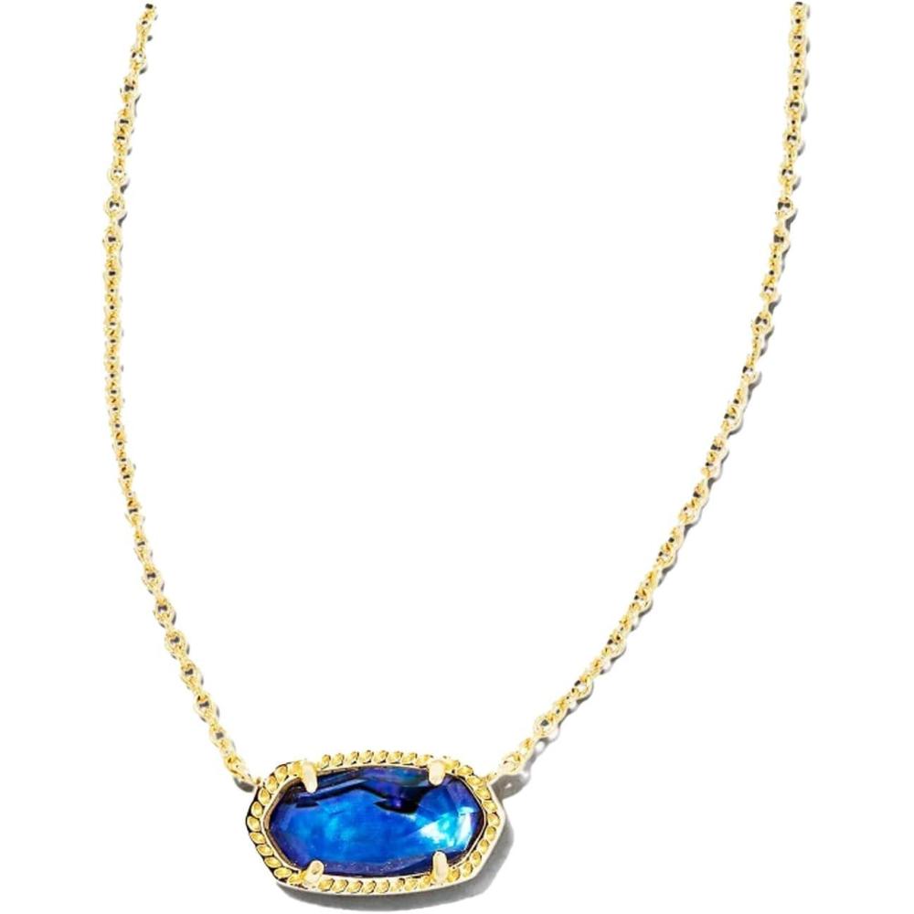image:imageKendra Scott Elisa Pendant Necklace for Women Fashion Jewelry 14k GoldPlatedGOLD  NAVY ABALONE