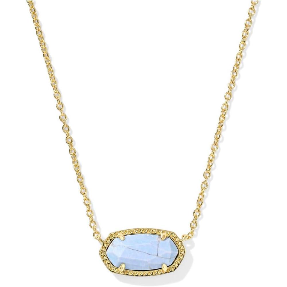 image:imageKendra Scott Elisa Pendant Necklace for Women Fashion Jewelry 14k GoldPlatedGOLD VARIEGATED LIGHT BLUE MAGNESITE