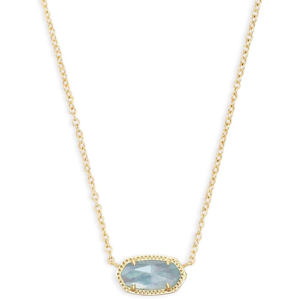 image:imageKendra Scott Elisa Pendant Necklace for Women Fashion Jewelry 14k GoldPlatedMarchGoldLight Blue Illusion