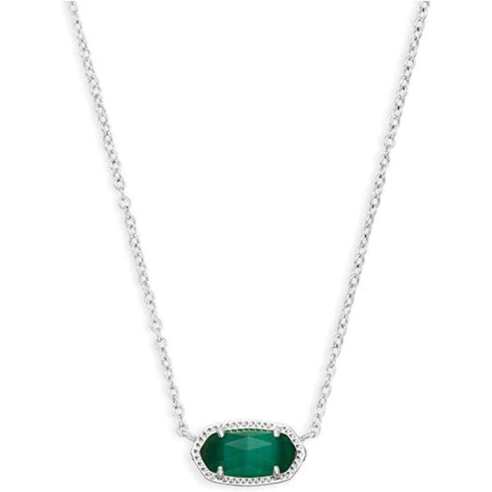 image:imageKendra Scott Elisa Pendant Necklace for Women Fashion Jewelry 14k GoldPlatedRHODIUM EMERALD CATS EYE