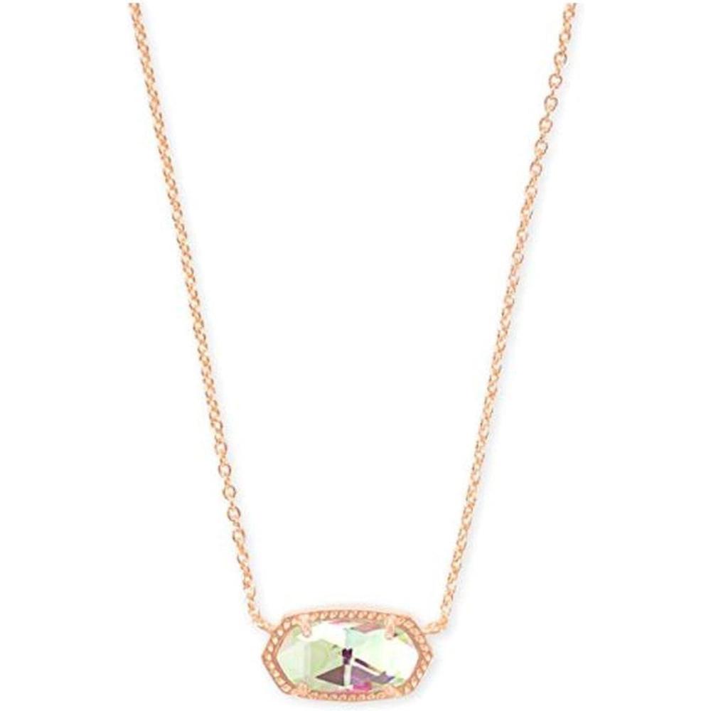 image:imageKendra Scott Elisa Pendant Necklace for Women Fashion Jewelry 14k GoldPlatedROSE GOLD DICHROIC GLASS