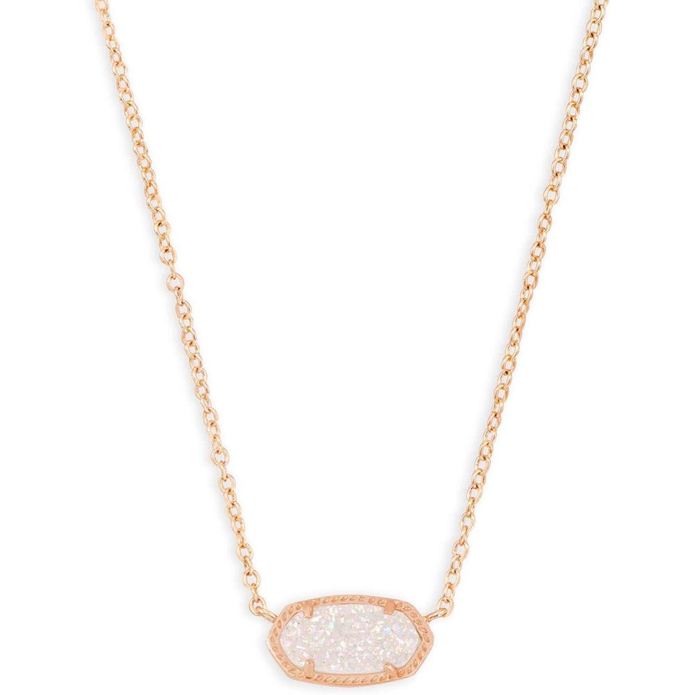 image:imageKendra Scott Elisa Pendant Necklace for Women Fashion Jewelry 14k GoldPlatedROSE GOLD IRIDESCENT DRUSY
