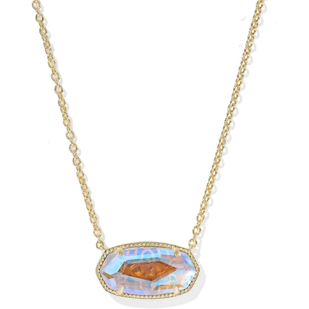image:imageKendra Scott Elisa Statement Short Pendant NecklaceFashion Jewelry for WomenGOLD DICHROIC GLASS