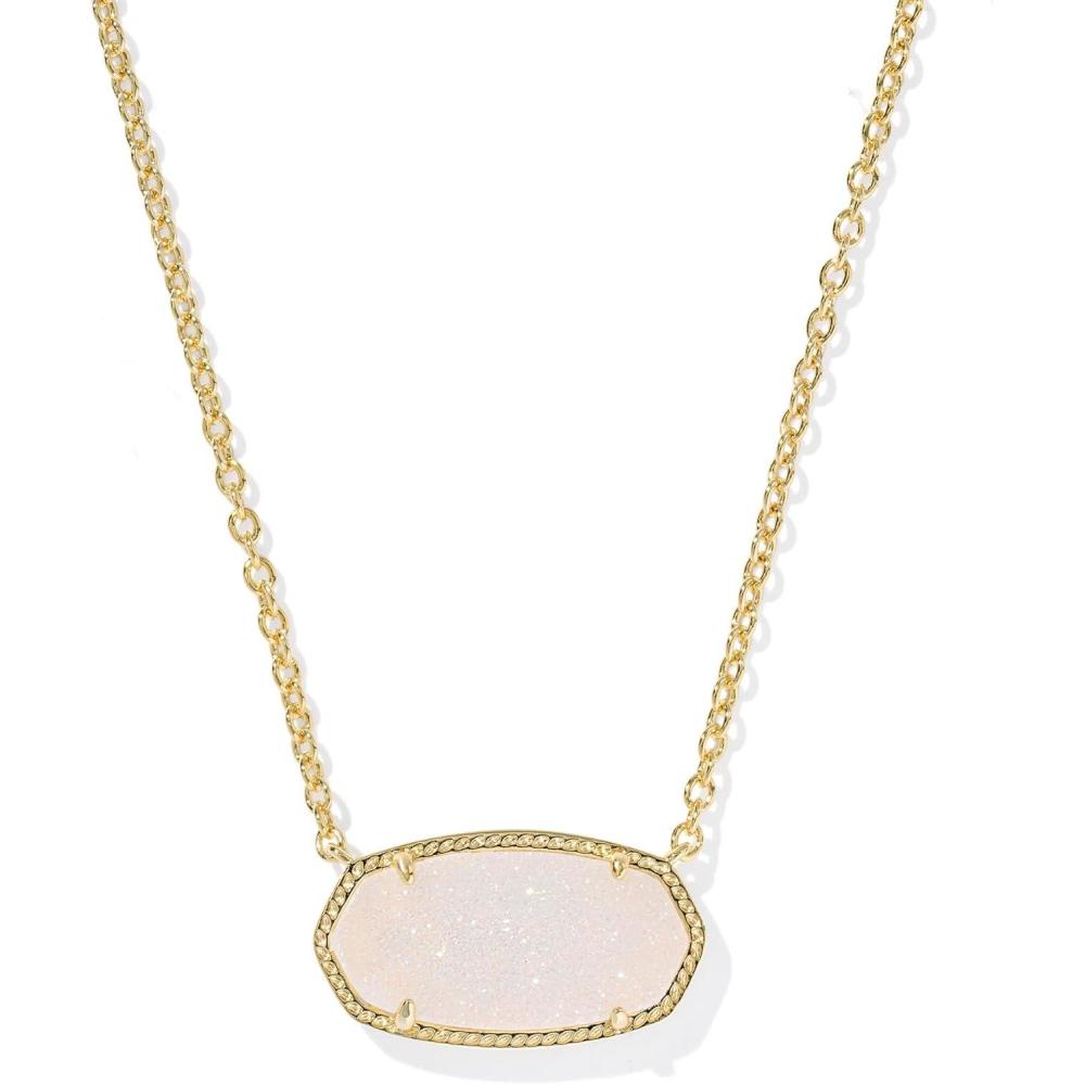 image:imageKendra Scott Elisa Statement Short Pendant NecklaceFashion Jewelry for WomenGOLD IRIDESCENT DRUSY