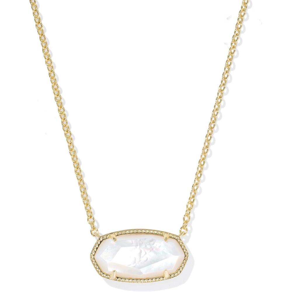 image:imageKendra Scott Elisa Statement Short Pendant NecklaceFashion Jewelry for WomenGOLD IVORY MOTHER OF PEARL