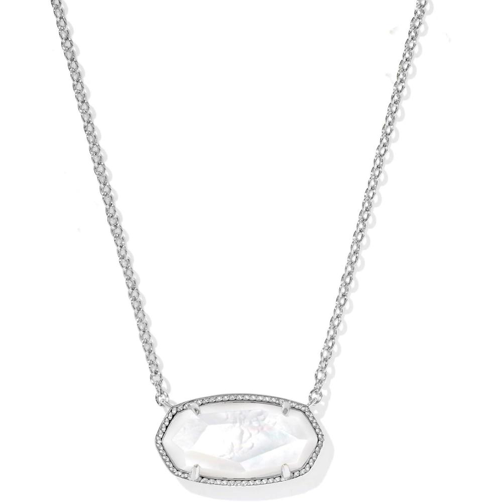 image:imageKendra Scott Elisa Statement Short Pendant NecklaceFashion Jewelry for WomenRHODIUM IVORY MOTHER OF PEARL