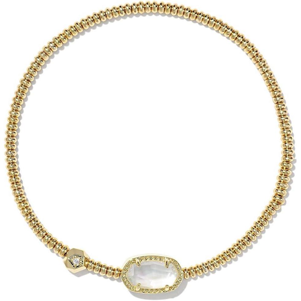 image:imageKendra Scott Grayson Crystal Stretch Bracelet Fashion Jewelry for WomenGOLD IVORY MOTHER OF PEARL
