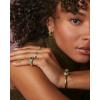 Kendra Scott Bella Hoop Earrings, Fashion Jewelry for Women(GOLD – DARK GREEN CRYSTAL)