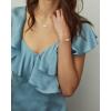 Kendra Scott Elaina Adjustable Chain Bracelet for Women, Fashion Jewelry, Gold-Plated(RHODIUM – LONDON BLUE)