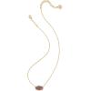 Kendra Scott Elisa Pendant Necklace for Women, Fashion Jewelry, 14k Gold-Plated(GOLD – DARK LAVENDER LAB GROWN OPAL)