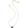 Kendra Scott Elisa Pendant Necklace for Women, Fashion Jewelry, 14k Gold-Plated(GOLD – INDIGO LAB GROWN OPAL)
