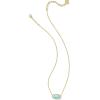 Kendra Scott Elisa Pendant Necklace for Women, Fashion Jewelry, 14k Gold-Plated(GOLD – LIGHT TEAL KYOCERA OPAL)