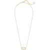 Kendra Scott Elisa Pendant Necklace for Women, Fashion Jewelry, 14k Gold-Plated(GOLD – WHITE MOTHER OF PEARL)
