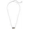 Kendra Scott Elisa Pendant Necklace for Women, Fashion Jewelry, 14k Gold-Plated(RHODIUM – ABALONE SHELL)