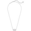 Kendra Scott Elisa Pendant Necklace for Women, Fashion Jewelry, 14k Gold-Plated(RHODIUM – IRIDESCENT DRUSY)