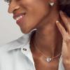 Kendra Scott Elisa Pendant Necklace for Women, Fashion Jewelry, 14k Gold-Plated(RHODIUM – LIGHT BLUE ILLUSION)