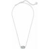 Kendra Scott Elisa Pendant Necklace for Women, Fashion Jewelry, 14k Gold-Plated(RHODIUM – LIGHT BLUE ILLUSION)