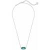Kendra Scott Elisa Pendant Necklace for Women, Fashion Jewelry, 14k Gold-Plated(RHODIUM – LONDON BLUE)
