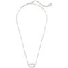 Kendra Scott Elisa Pendant Necklace for Women, Fashion Jewelry, 14k Gold-Plated(RHODIUM – white MOTHER OF PEARL)