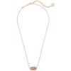 Kendra Scott Elisa Pendant Necklace for Women, Fashion Jewelry, 14k Gold-Plated(ROSE GOLD – ROSE GOLD DRUSY)