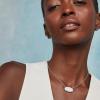 Kendra Scott Elisa Statement Short Pendant NecklaceFashion Jewelry for Women(RHODIUM – IRIDESCENT DRUSY)