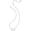 Kendra Scott Elisa Statement Short Pendant NecklaceFashion Jewelry for Women(RHODIUM – IVORY MOTHER OF PEARL)