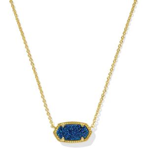 Kendra Scott Elisa Pendant Necklace for Women, Fashion Jewelry, 14k Gold-Plated(GOLD – BLUE DRUSY)