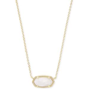 Kendra Scott Elisa Pendant Necklace for Women, Fashion Jewelry, 14k Gold-Plated(GOLD – WHITE MOTHER OF PEARL)