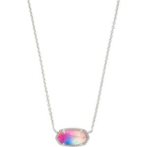 Kendra Scott Elisa Pendant Necklace for Women, Fashion Jewelry, 14k Gold-Plated(Rhodium Watercolor Illusion)