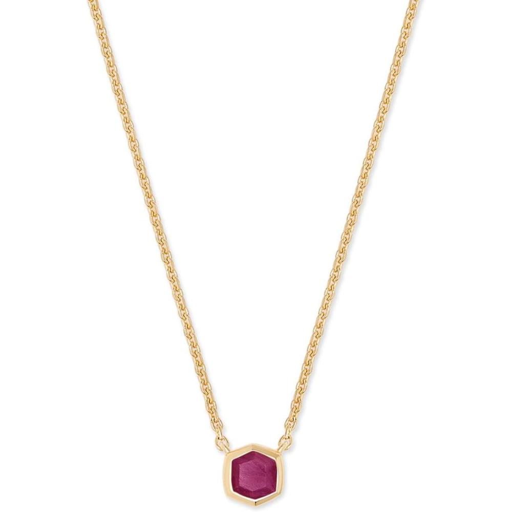 image:imageKendra Scott Davie Pendant Necklace18K GOLD VERMEIL  PINK RUBY