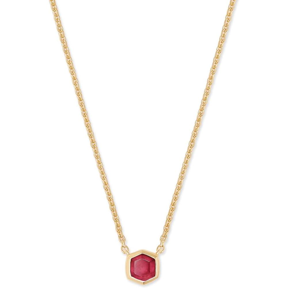 image:imageKendra Scott Davie Pendant Necklace18K GOLD VERMEIL  RED GARNET