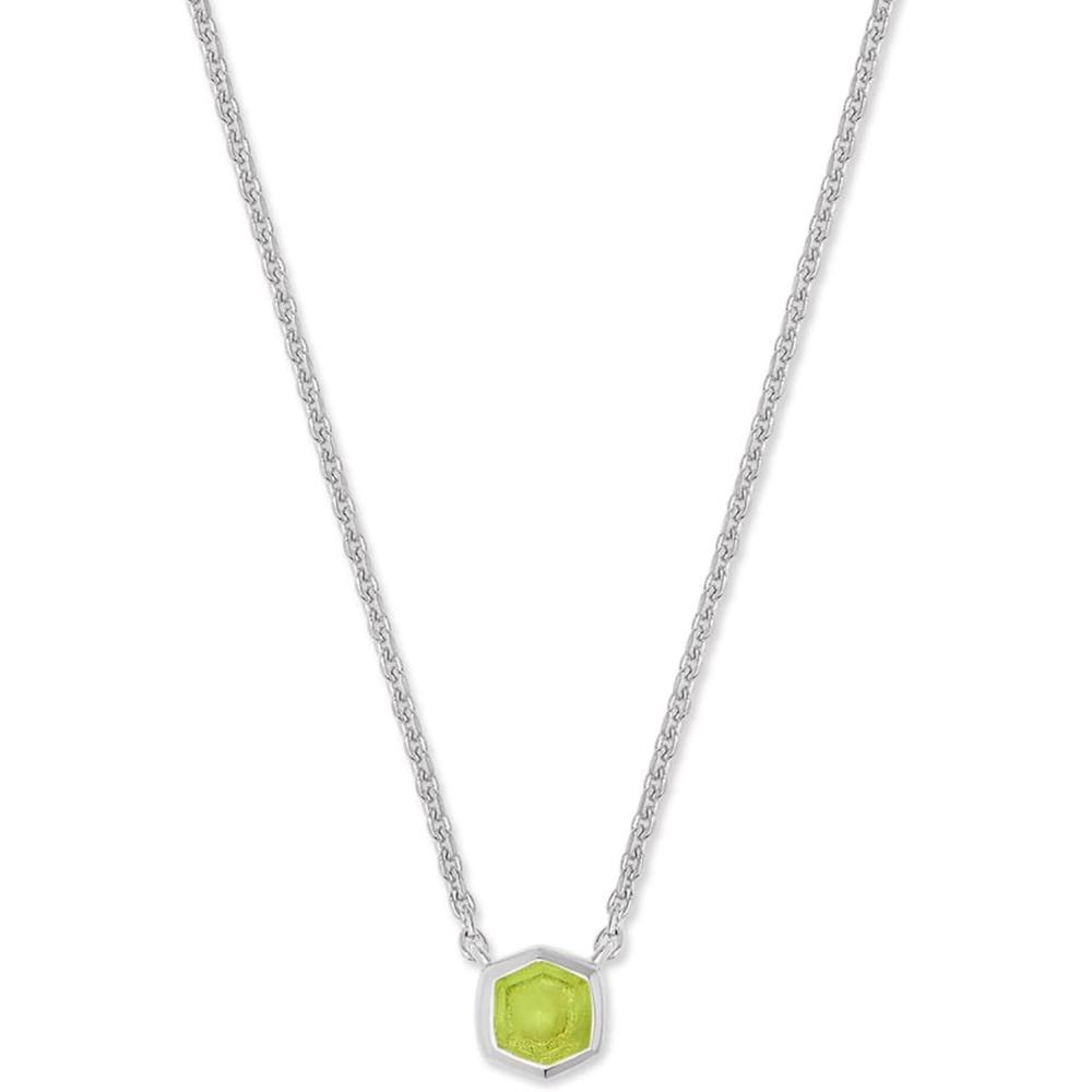 image:imageKendra Scott Davie Pendant NecklaceSTERLING SILVER  GREEN PERIDOT