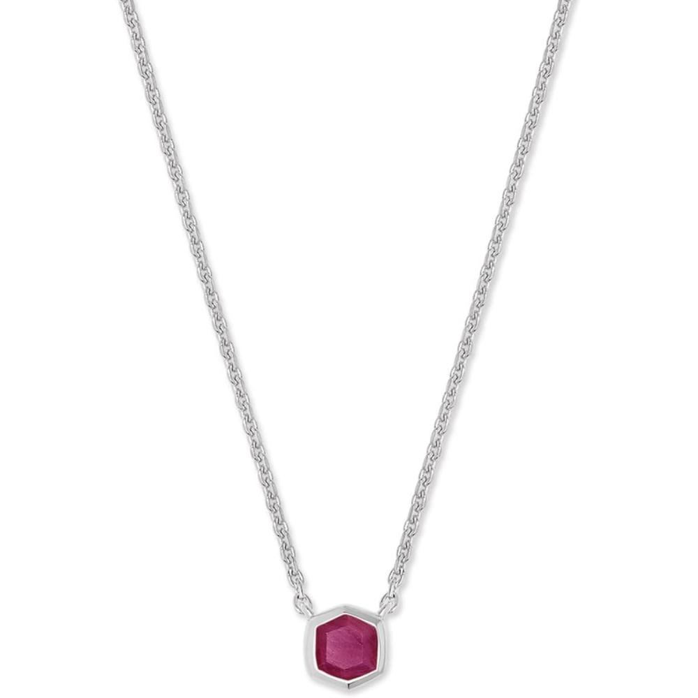 image:imageKendra Scott Davie Pendant NecklaceSTERLING SILVER PINK RUBY
