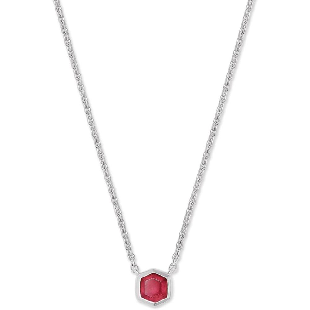 image:imageKendra Scott Davie Pendant NecklaceSTERLING SILVER RED GARNET